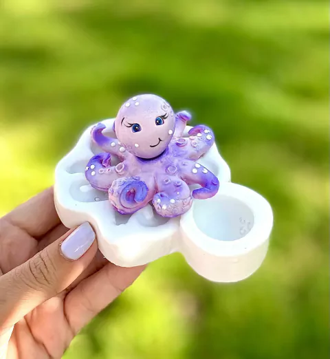 MS914 MOLDE DE SILICONE POLVO FUNDO DO MAR 0018