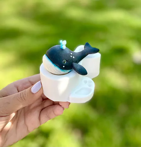 MS922 MOLDE DE SILICONE BALEIA FUNDO DO MAR 0019