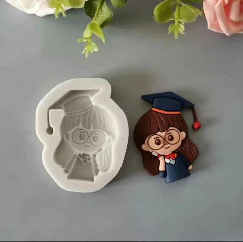 MS991 MOLDE DE SILICONE MENINA FORMATURA ESCOLAR 0013