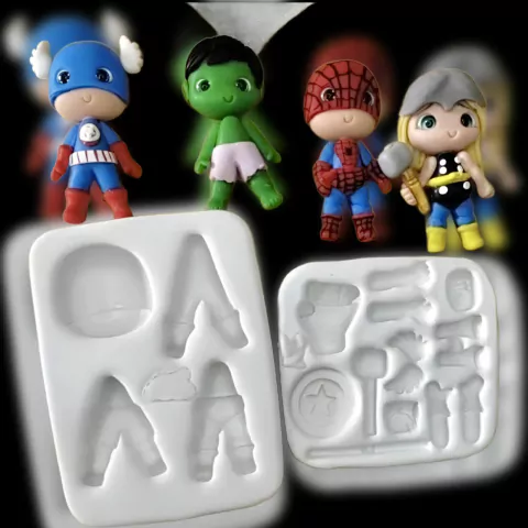 MS998 MOLDE DE SILICONE HERÓIS 3D 0040