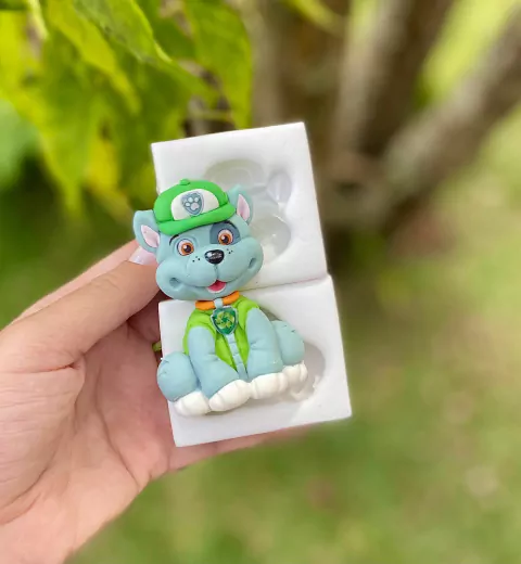 MS1010 MOLDE DE SILICONE PATRULHA CANINA CACHORRO VERDE