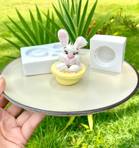 MS1027 MOLDE DE SILICONE COELHO DO CIRCO