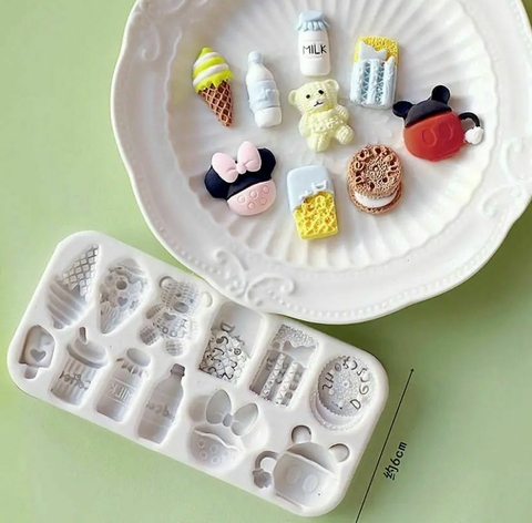 MS1110 MOLDE DE SILICONE DOCINHOS MICKEY APLIQUES 0017