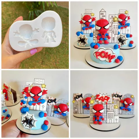 MS1188 MOLDE DE SILICONE HOMEM ARANHA 7CM 0034