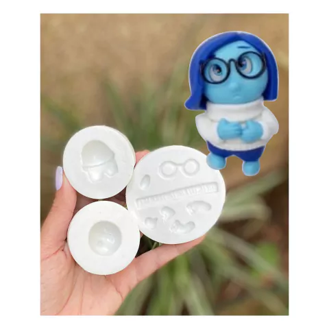 MS1200 MOLDE DE SILICONE DIVERTIDAMENTE TRISTEZA 7CM 0022