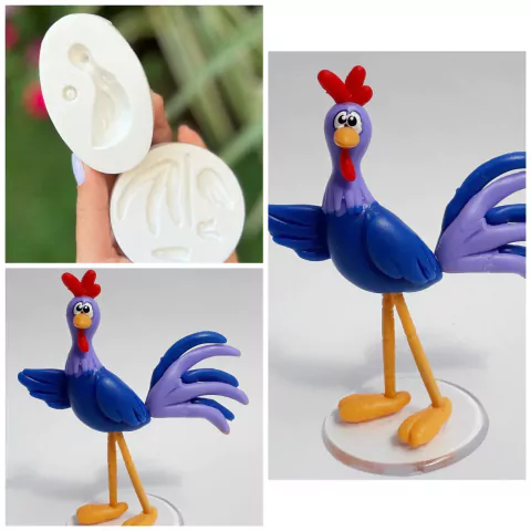 MS1224 GALO DA GALINHA PINTADINHA 8X8CM 0016