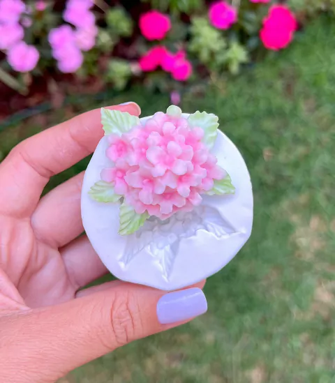 MS1206 MOLDE DE SILICONE FLORES JARDIM HORTÊNCIAS 5CM 0013