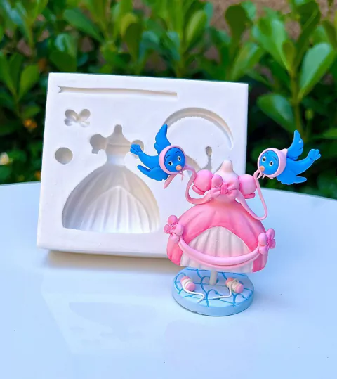 MS1256 VESTIDO DA CINDERELLA 8CM 0045