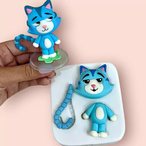 MS1282 GATO AZUL 8CM 0035