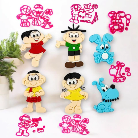 C601 KIT TURMA DA MÔNICA 8CM Cd PERSONAGEM 0092