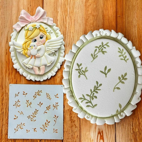 ST37 STENCIL FOLHAS DELICADAS14X14CM 005.50 - comprar online