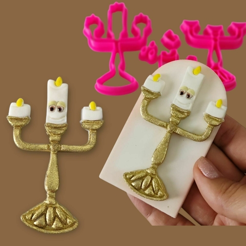 C662 BELA E A FERA CASTIÇAL 8CM 0018 - buy online