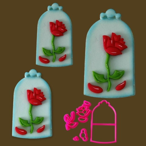 C661 BELA E A FERA ROSA NA CÚPULA 7,5CM 0015 - buy online