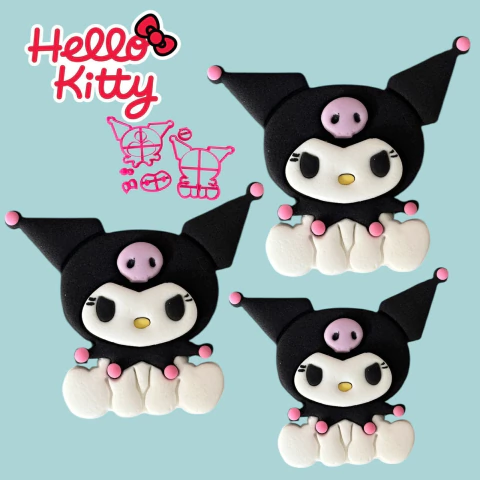 C696 HELLO KITTY KUROMI 7,5CM 0019