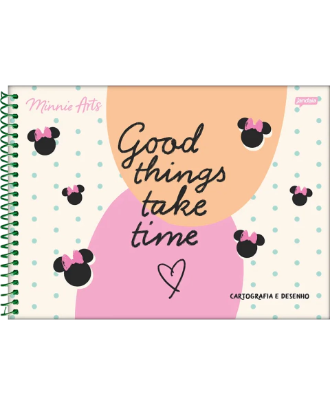 Caderno Cartografia e Desenho Minnie Arts - 80 folhas | Jandaia - comprar online