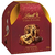Panettone Lindt trufado com chocolate ao leite, embalagem de 500g, mostrando fatias e recheio cremoso.