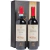 Kit Natal com duas garrafas de vinho italiano: Nero D'Avola e Sangiovese, embaladas em caixa elegante.