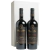Kit Natal Conjunto Chileno Gran Reserva com duas garrafas de vinho Casa Silva, rótulo preto com texto dourado e vermelho, uma Carménère 2023 e outra Cabernet Sauvignon 2023, ao lado de caixa branca