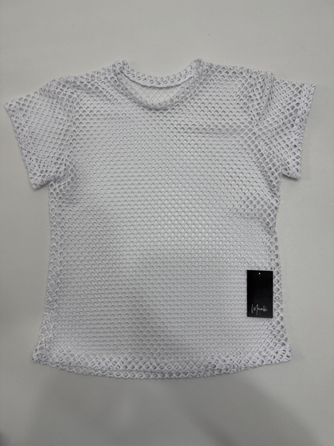 Blusa em Tela Arrastão Branca