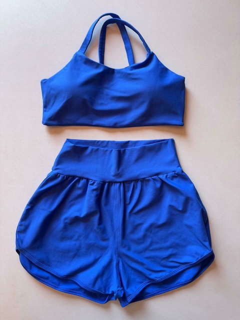 Conjunto Short Boxer Azul Bic