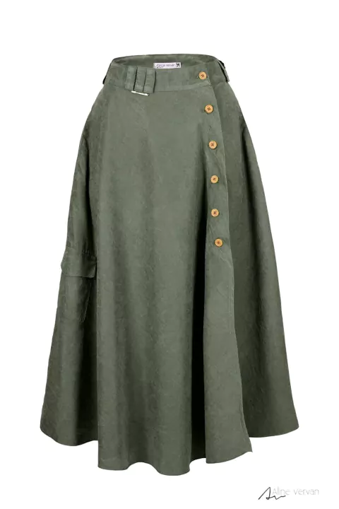 Saia midi assimétrica