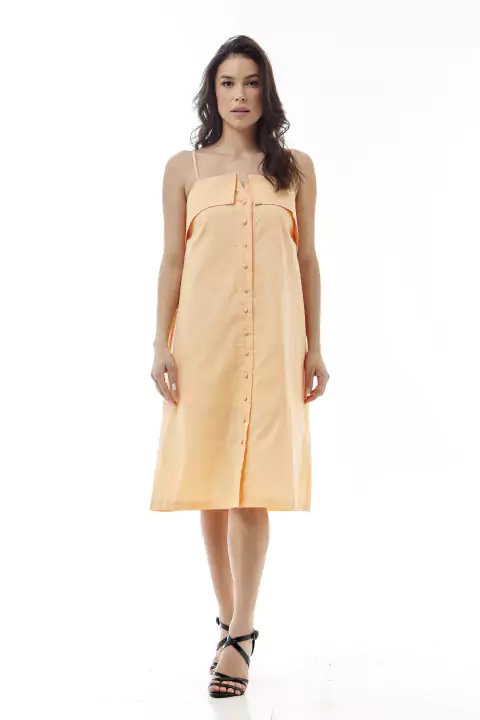 Vestido evasê em algodão