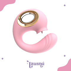 Vibrador curvo con lengua - tienda en línea
