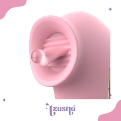 Vibrador curvo con lengua - Tzasná