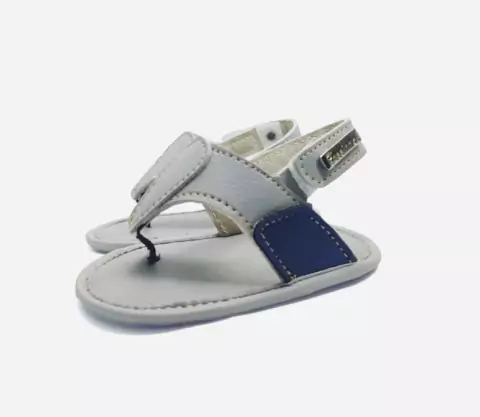 Chinelinho Confort de Bebê | Cor Cinza e Azul