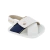 Sandália confort de bebê | Branco e azul [cruzada/velcro]