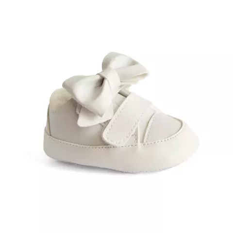 Tênis Confort de Bebê | Laço - Cor Branco