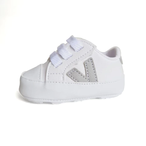 Tênis Confort de Bebê | Branco e Cinza