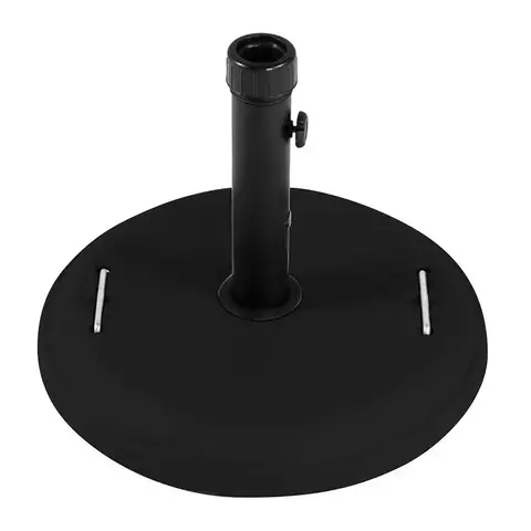 Base para Ombrellone Redonda em Concreto 22kg Preta Bel