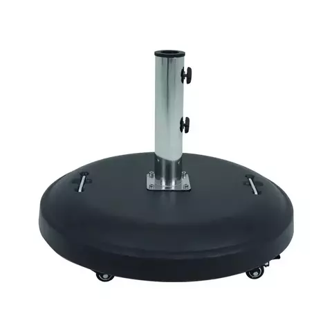 Base para Ombrellone Redonda em Concreto com Rodas 50kg Preta Bel