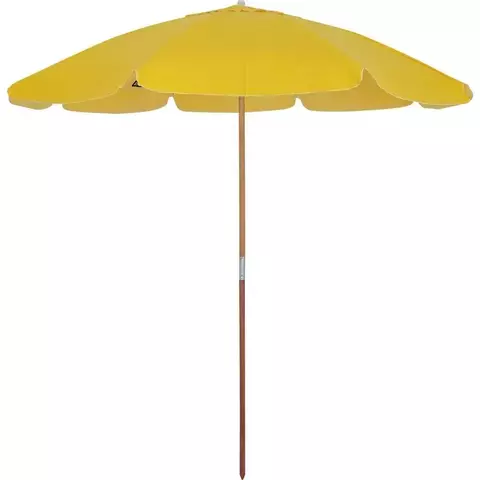 Guarda-Sol em Bagum e Haste de Madeira 1,80m Amarelo
