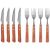 JOGO DE TALHERES INOX CABO DE MADEIRA CHURRASCO 8PCS - BEL