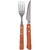 JOGO DE TALHERES INOX CABO DE MADEIRA CHURRASCO 8PCS - BEL - comprar online