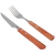 JOGO DE TALHERES INOX CABO DE MADEIRA CHURRASCO 8PCS - BEL - Clube Bel