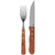 JOGO DE TALHERES INOX CABO DE MADEIRA CHURRASCO PREMIUM 8PCS - BEL - comprar online