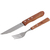 JOGO DE TALHERES INOX CABO DE MADEIRA CHURRASCO PREMIUM 8PCS - BEL na internet