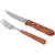 JOGO DE TALHERES INOX CABO DE MADEIRA CHURRASCO PREMIUM 8PCS - BEL - Clube Bel