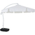 Ombrellone Suspenso Giratorio 360° Buzios 3 metros Branco + Base em ABS 50 Litros Preta