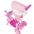 Triciclo Motinha com Capota 3 em 1 Rosa - Clube Bel