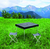 MESA PORTATIL DOBRAVEL PRETA PARA CAMPING COM 2 BANQUETAS BEL