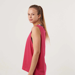 Remera musculosa deportiva con cuello redondo de algodón Vlack