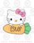 Hello Kitty con zanahoria placa 2023