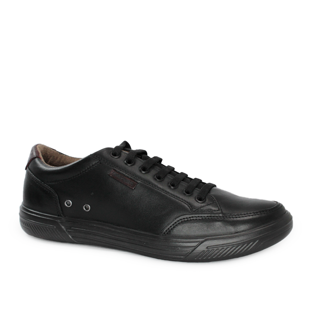 Sapatênis Pegada Levitech Couro Masculino Preto