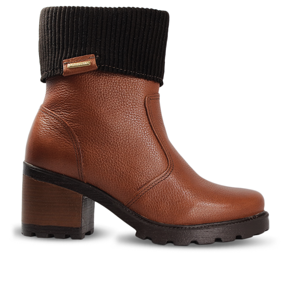 Bota Forrada Pegada Burnishd Couro Feminina
