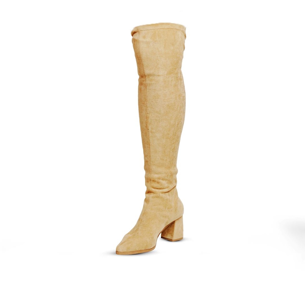 Bota Vivaice Camurça Stretch Cano Longo Feminina -  Marsol Calçados 