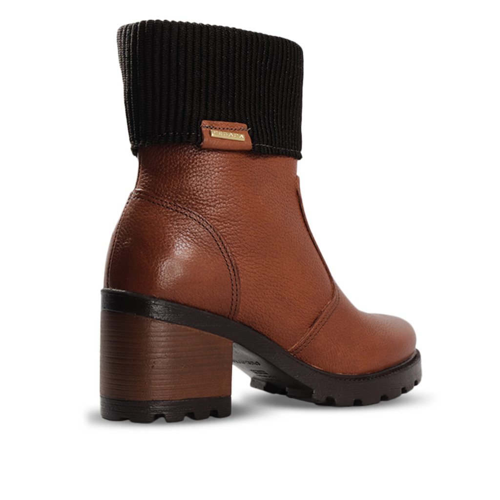 Bota Forrada Pegada Burnishd Couro Feminina -  Marsol Calçados 